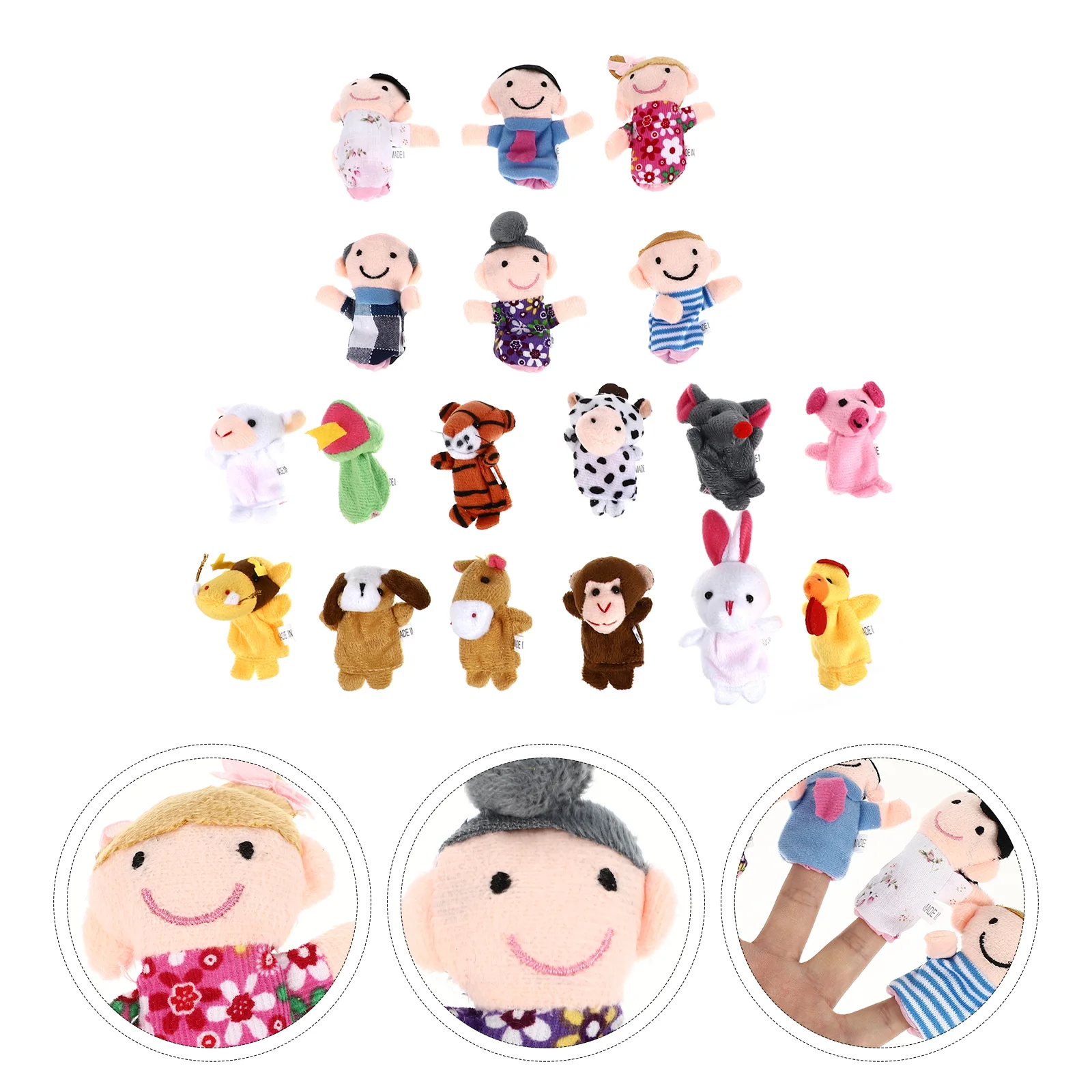 Party Favors for Toddlers Time Finger Puppets Educational Toys Children's