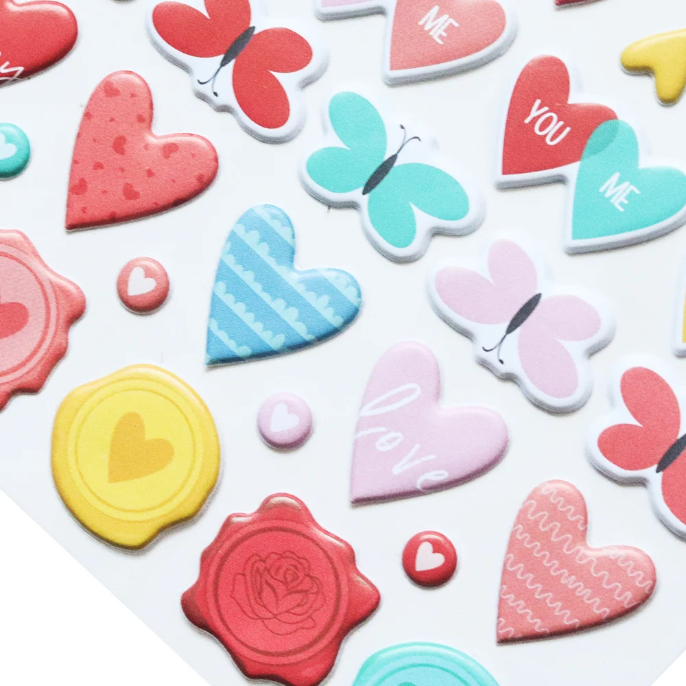 Creative Path Puffy Mini Scrapbooking Journaling Sticker Wiederverwendbare Kleine Vase Stern Herz Motivierende Sätze Deko-Sticker – Detail 10
