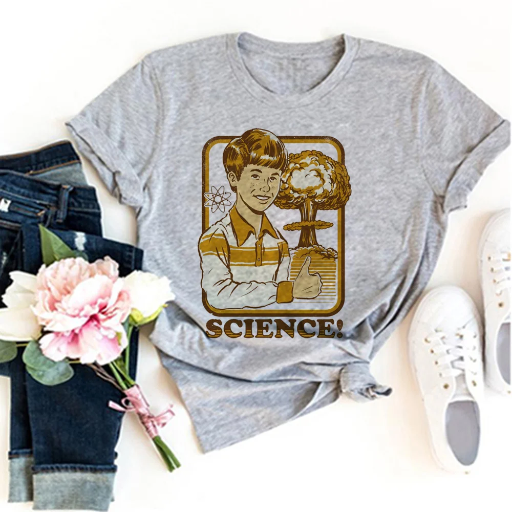 

Science Classic t shirt women manga streetwear t shirt female comic Japanese 2000s clothes