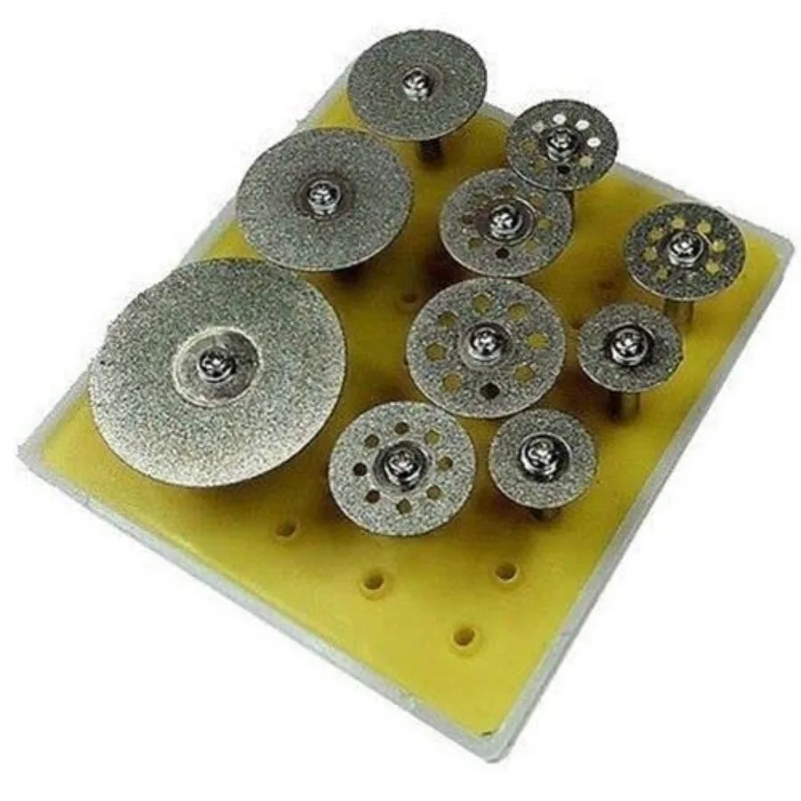 

10 Piece Mini Cut-Off Diamond Cutoff Wheels 1/8 Arbor Hole for Dremel Black High Precision Cutting Durable Diamond Coating