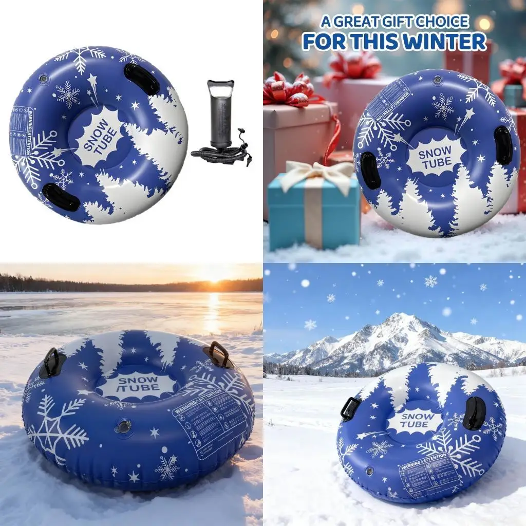 

M5TC Надувная снежная трубка с ручками Складные снежные сани Зимние игрушки для катания на снежных санках