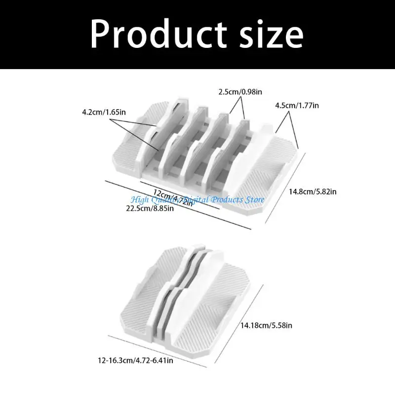 U2JE ABS منظم سطح المكتب رف عمودي التراص حامل الكمبيوتر المحمول حامل لتخزين اللوازم المكتبية الكتاب
