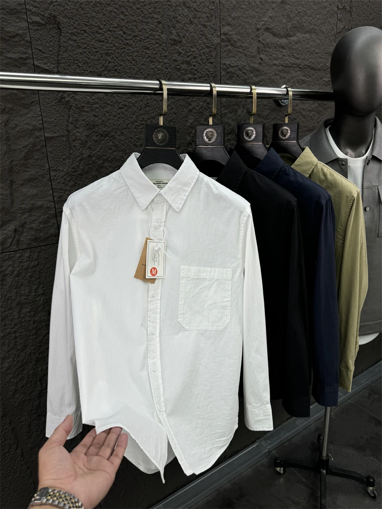 Svip Cabinet 299-Niveau, Streifen-Stickerei, Herbst-Herren-Faion-Kragen, bequem, lässig, lang, Sve irt