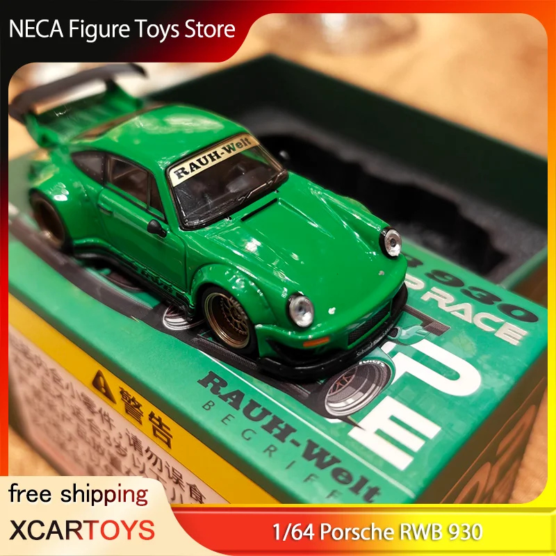 

XCARTOYS & POP RACE 1:64 Porsche RWB 930 RAUH-Welt Begriff, коллекционная модель из литого металла, издание HEC China Expo, с секретным призом-игрушкой в виде автомобиля