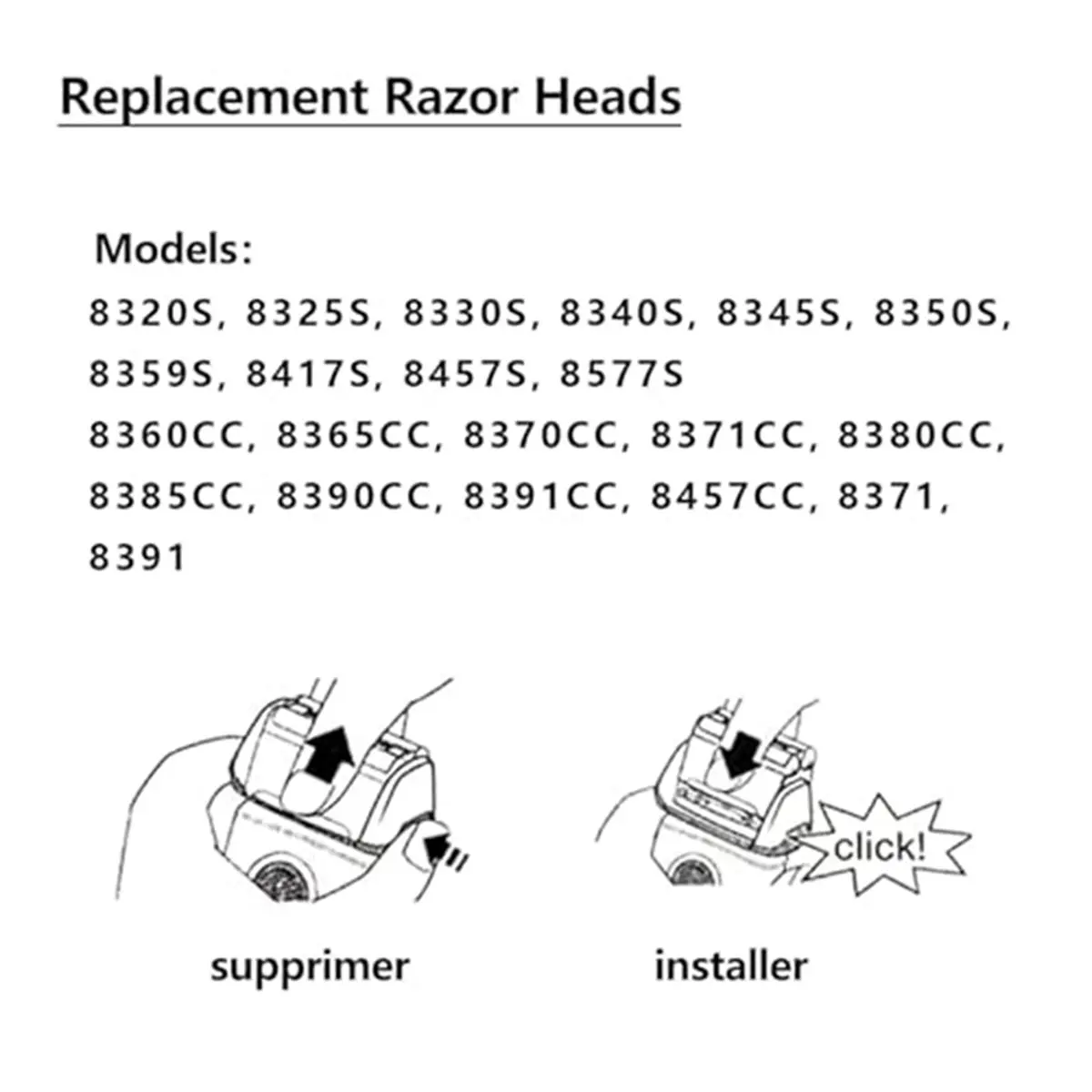 update. With for Braun Series 8 Replacement Blade, 83M for Braun S8 , Series 8 Wet&Dry Electric Razor Models 8340s 8350s 2pack