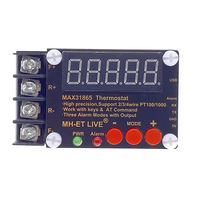 

RISE-Max31865 PT100 High Precision Insulation Temperature Collector Module Serial Port Output Host Computer Software Debug