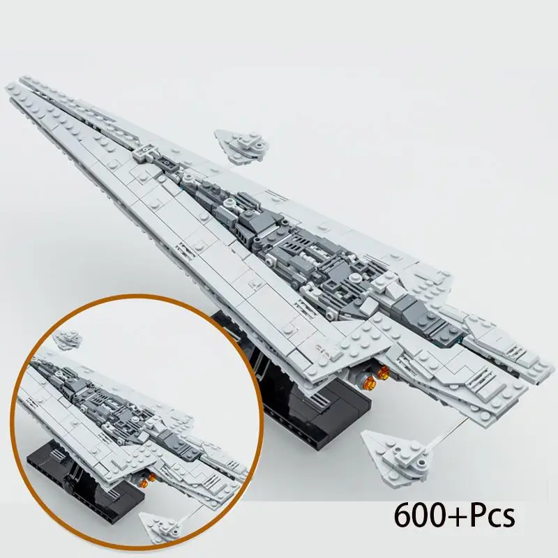 NEW 2023 Imperial Jedi Executor Super Destroyer Fighter Model MOC Building Blocks Bricks Kids Boys DIV Toys Gift 775356 600parts