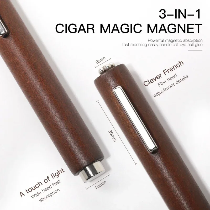 Strong Magnetic Stick for Cat Eye Gel Polish Nail Magnet Tool 3-IN-1 Magnet Pen Nails Art Design Glitter Effect Manicure Tools