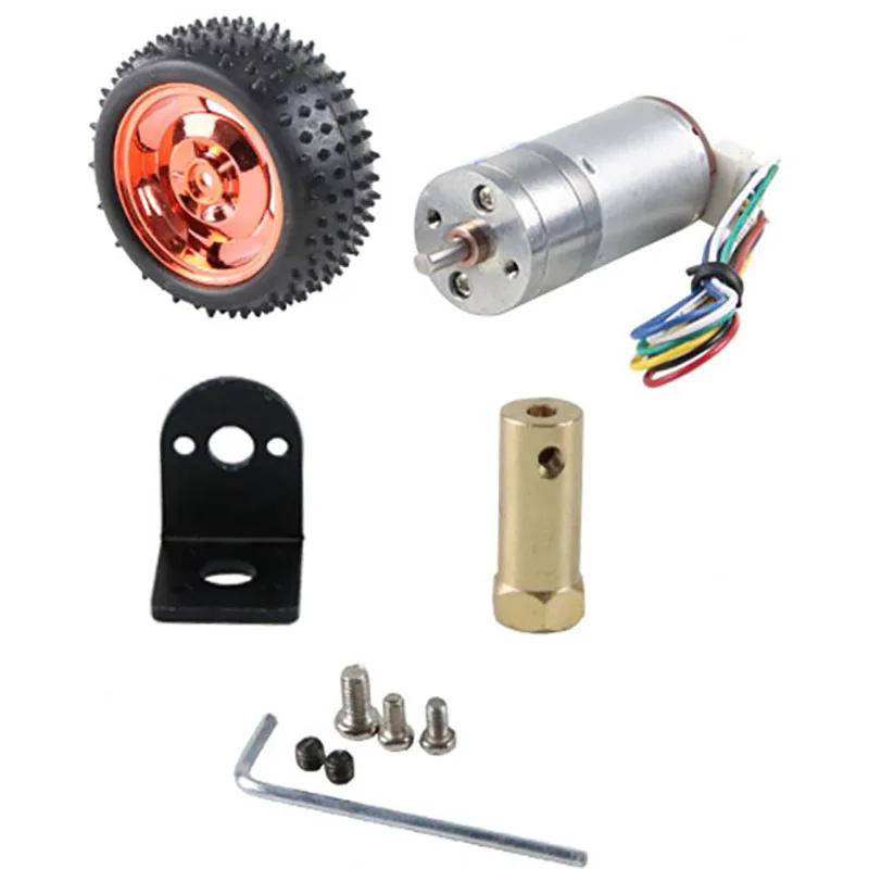 6V 12V 24V DC Encoder Gear Motor Vehicle Gear Motors Robot Parts  Geared Motors 85mm Wheel Kit Set Gearmotors for Robot Toy Car