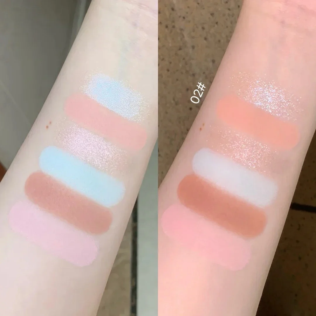 Flower Knows Shell's Jewel 6-Farben-Make-up-Palette, matt schimmernd, hochpigmentierte, langlebige Meerjungfrau-Lidschatten-Palette