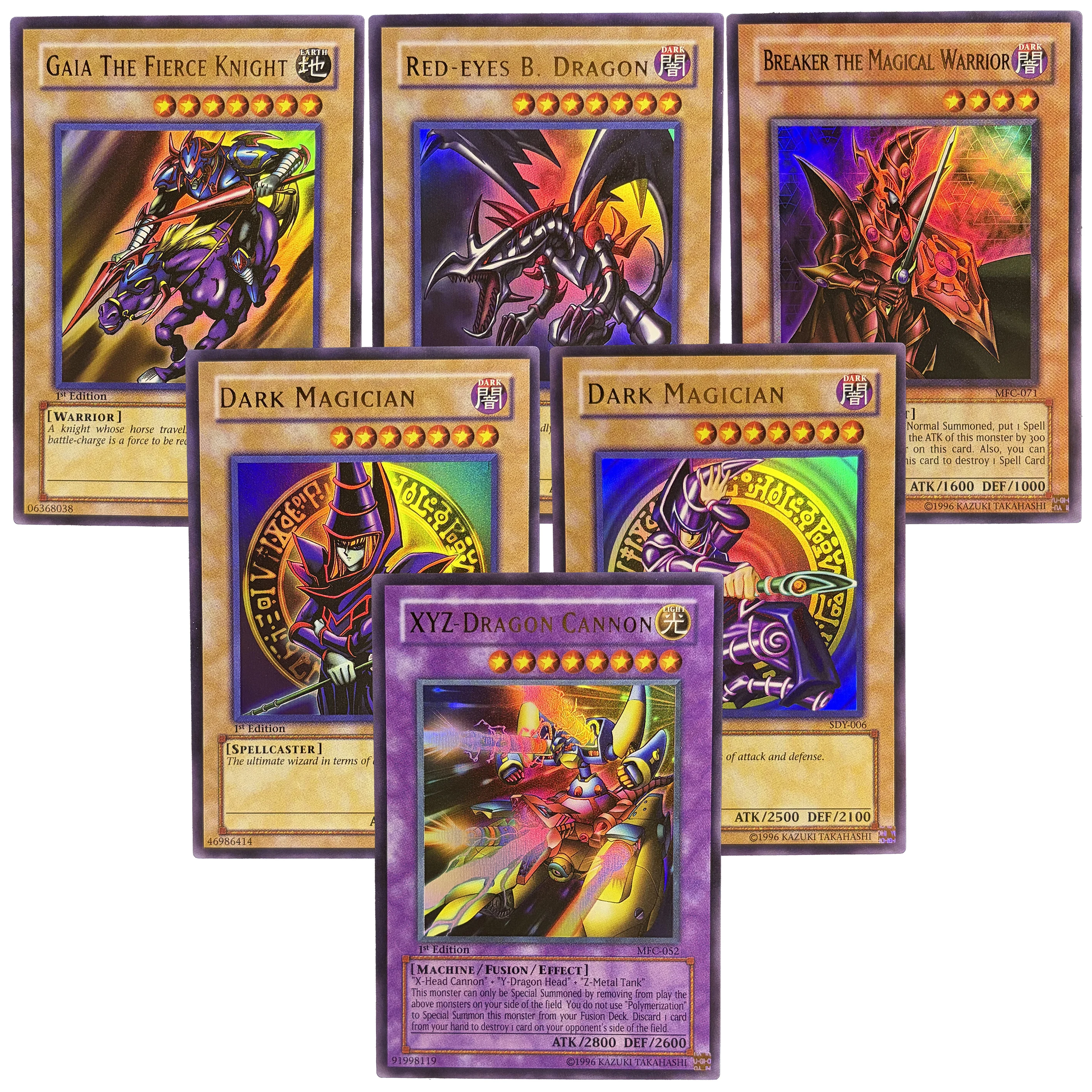 YuGiOh Ultra Rare 1st Edition Holo Cards Exodia Complete Set Dark Magician Red-Eyes Collectible Gift Trading Cards