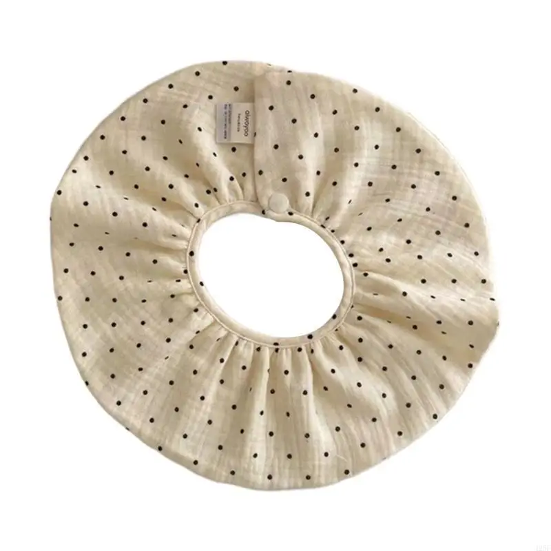 360 Degree Rotating Saliva Towel Infant Feeding Bibs Baby Bibs 6 Layers Burp Cloths Baby Drooling Apron for Toddlers 425F