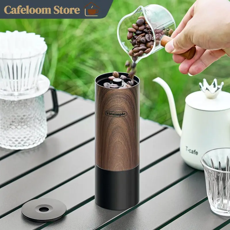 Viesimple Portable Electric Coffee Grinder V2 Wireless Small Bean Mill For Espresso Hand Brew Outdoor Travel Home Use