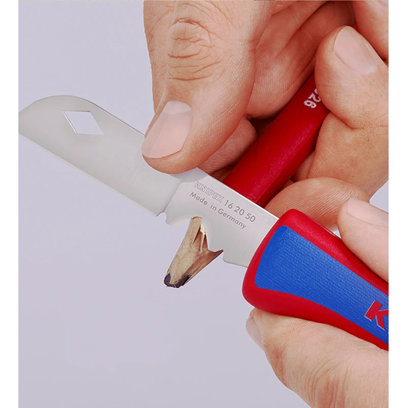 KNIPEX-Faca plástica dobrável para eletricistas, 200 mm faca utilitário, 162050SB