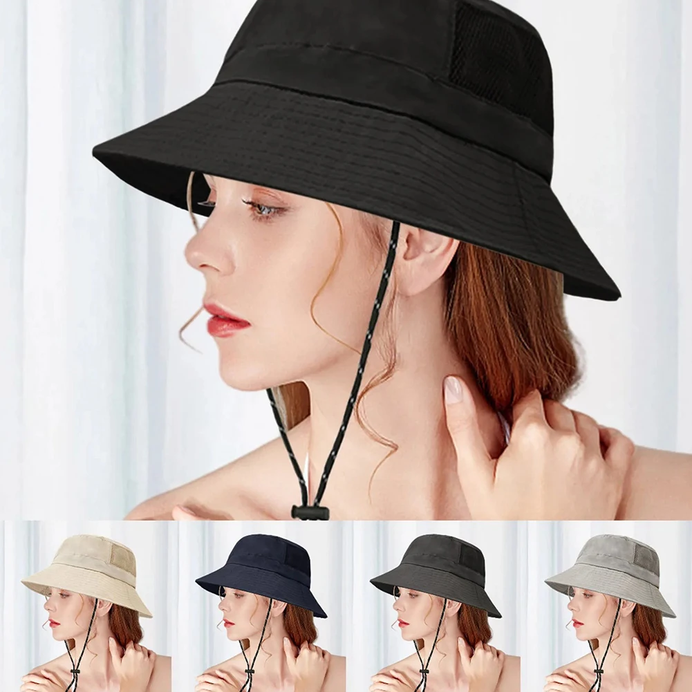 Cappello da pescatore da Surf con cinturino per il mento regolabile protezione solare impermeabile cappello da sole pieghevole ad asciugatura rapida berretto da alpinismo donna uomo