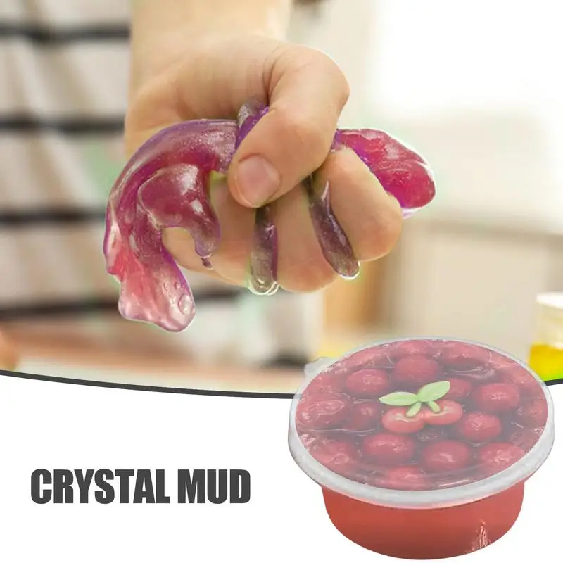 Jelly Cube Toy 60ml Miękka sensoryczna szpachla Fun Fruit Colored Mud Clay Edukacyjna szpachla dla dzieci Chłopcy Dorośli