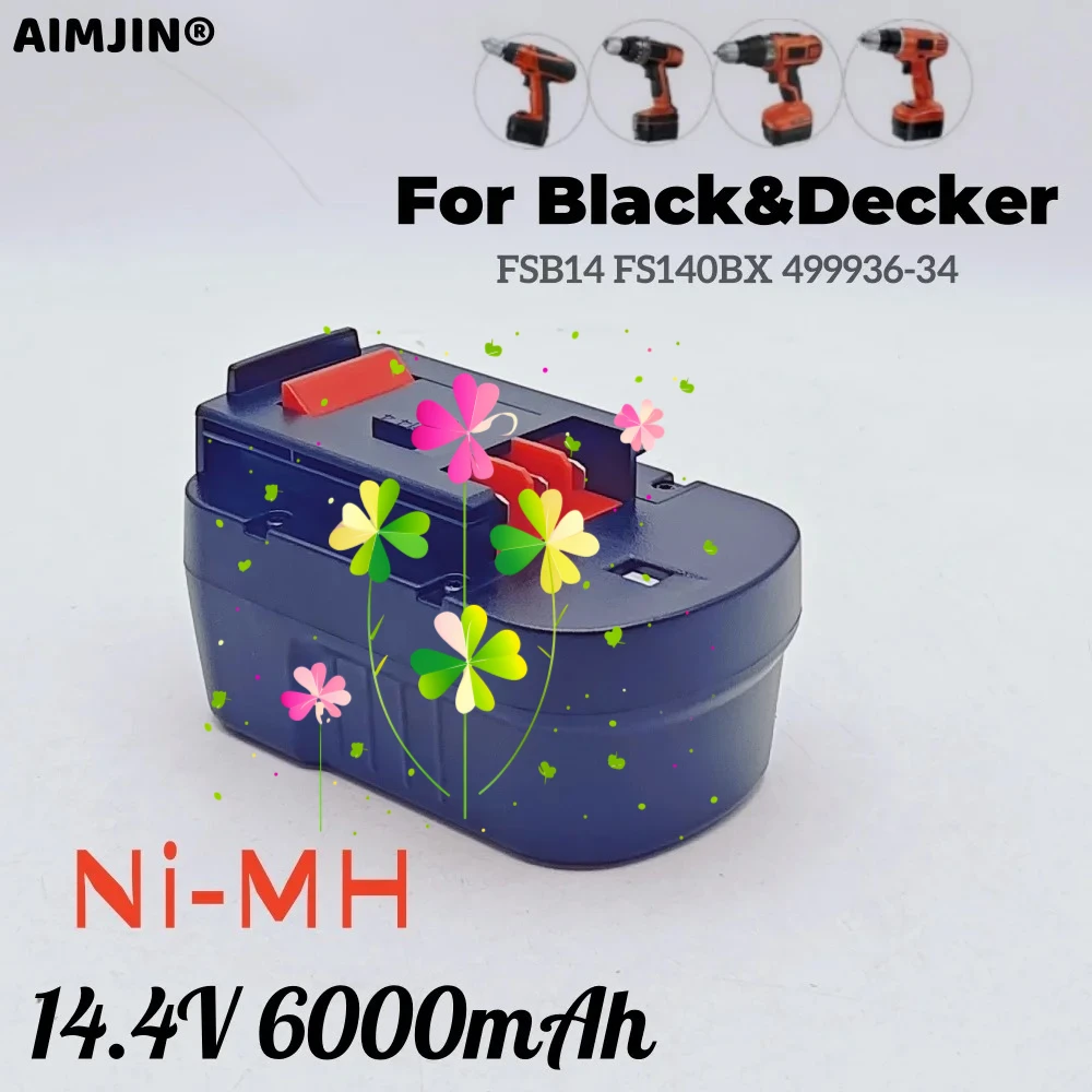 

For Black & Decker long range charging A14F HPB14 14.4V nickel battery from Baide