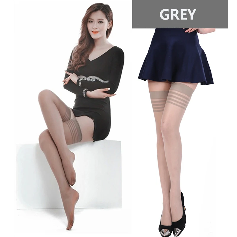 Summer Sexy Stockings For Women Thigh High Non-Slip High Stockings Ultra-thin Silk Transparent Female Over Knee Socks Hosidery