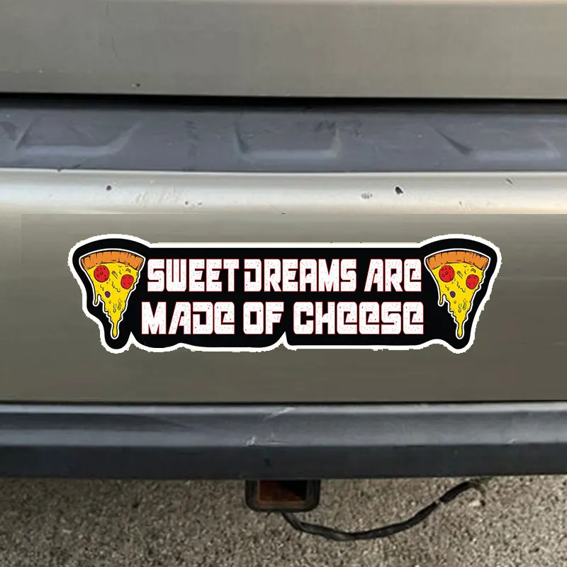 Sweet dreams Car Stickers Decor Window Bumper Sticker Exterior Car Accessories Waterproof Vinyl Decals gift for pizza lovers