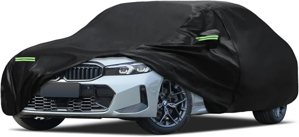 

Custom Fit Car Cover for BMW 3 Series 2007-2025, Waterproof Sun Rain Protection with Door Zipper and Cotton Lining
