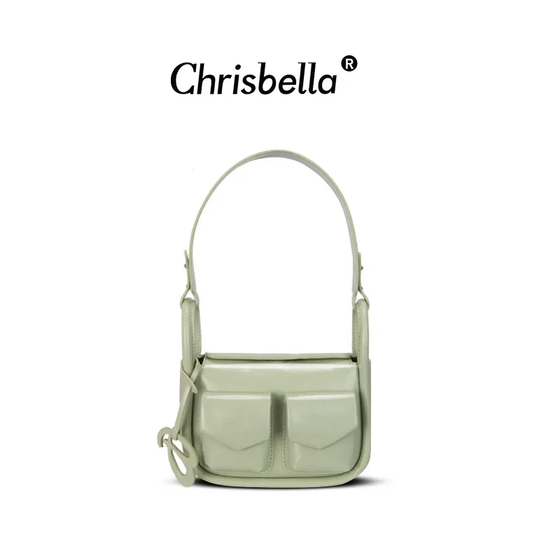 

Chrisbella niche texture women's bag new retro versatile shoulder bag Korean version ins style handbag