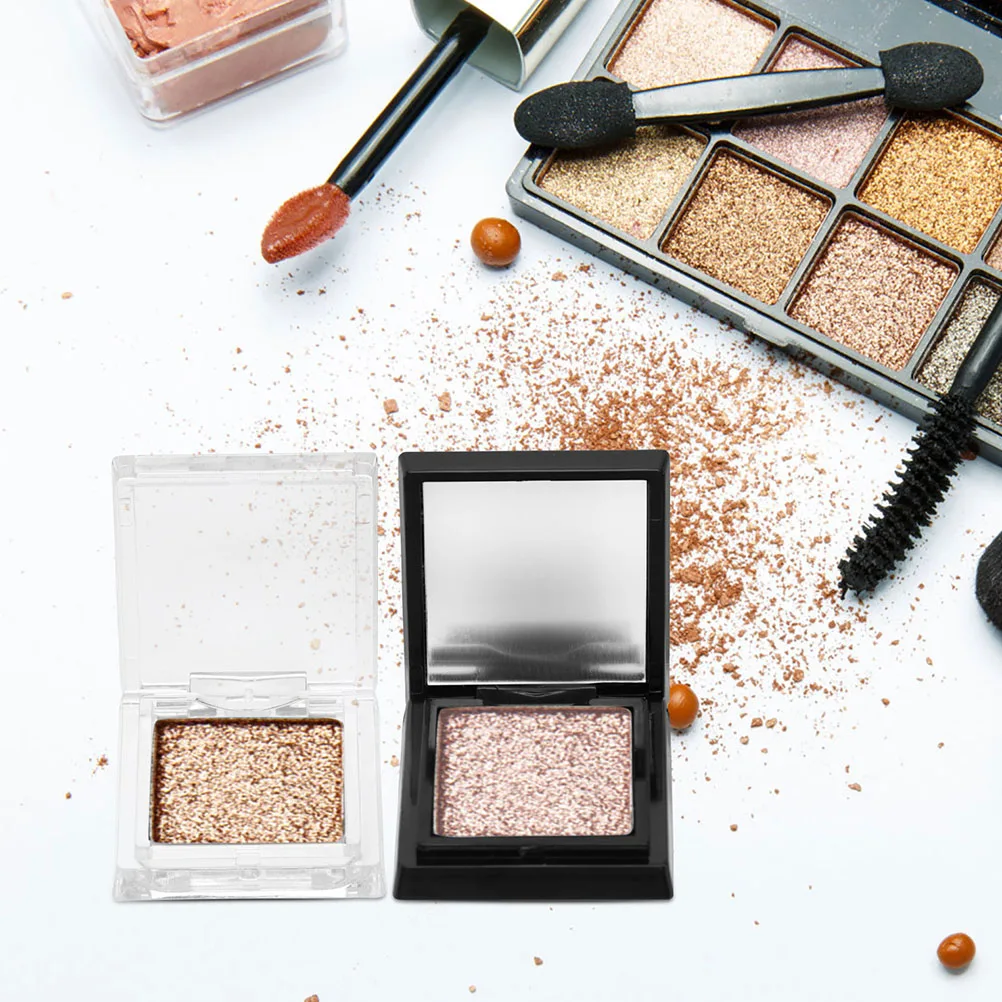 1 ensemble de boîtes de fard à paupières vides, conteneurs carrés transparents, plateaux de sous-emballage de voyage, étuis de rangement durables pour cosmétiques