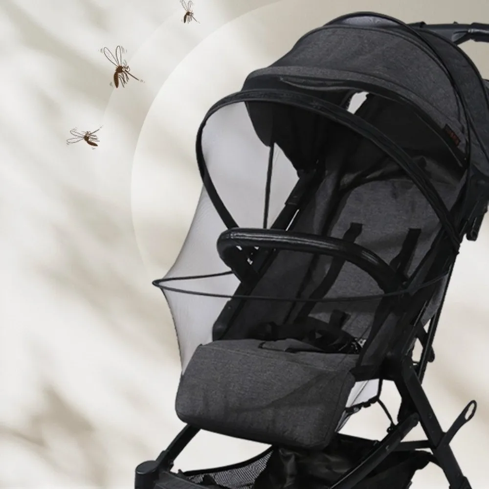 Ventilate Stroller Mosquito Net Mesh Zipper Pushchair Mosquito Net Folding Cartoon Embroidery Baby Mosquito Cover Kids
