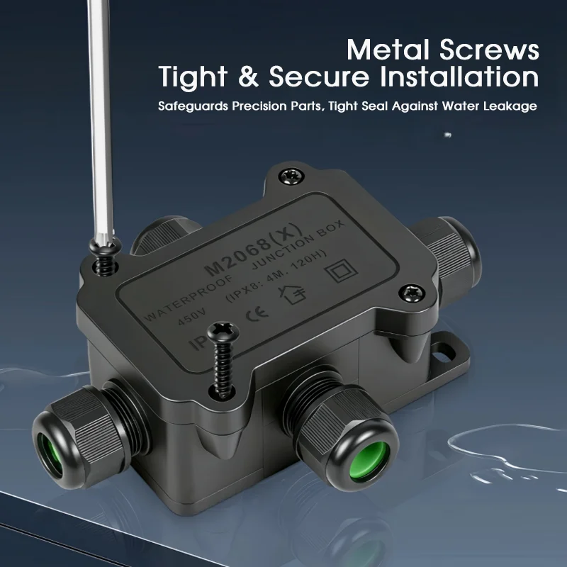 IP68 Waterproof Junction Box PA66 Fast Wiring Terminal Block Outdoor Electrical Cable Connector for Garden LED Light Street Lamp view 4