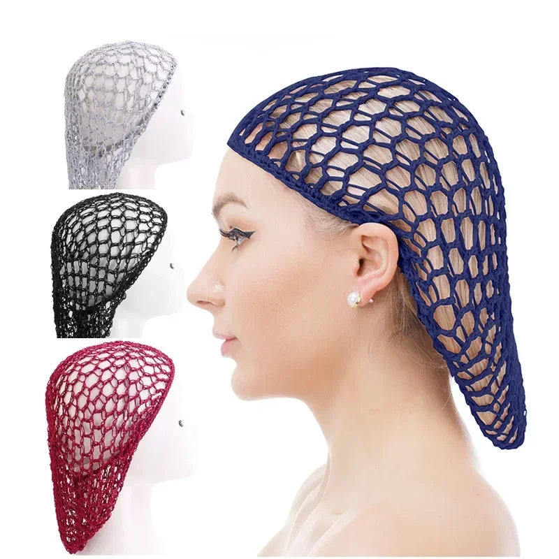 Solid Color Casual Chemo Hats, Mesh Crochet Womens Sleeping Night Cover Turban, Snood Beanie