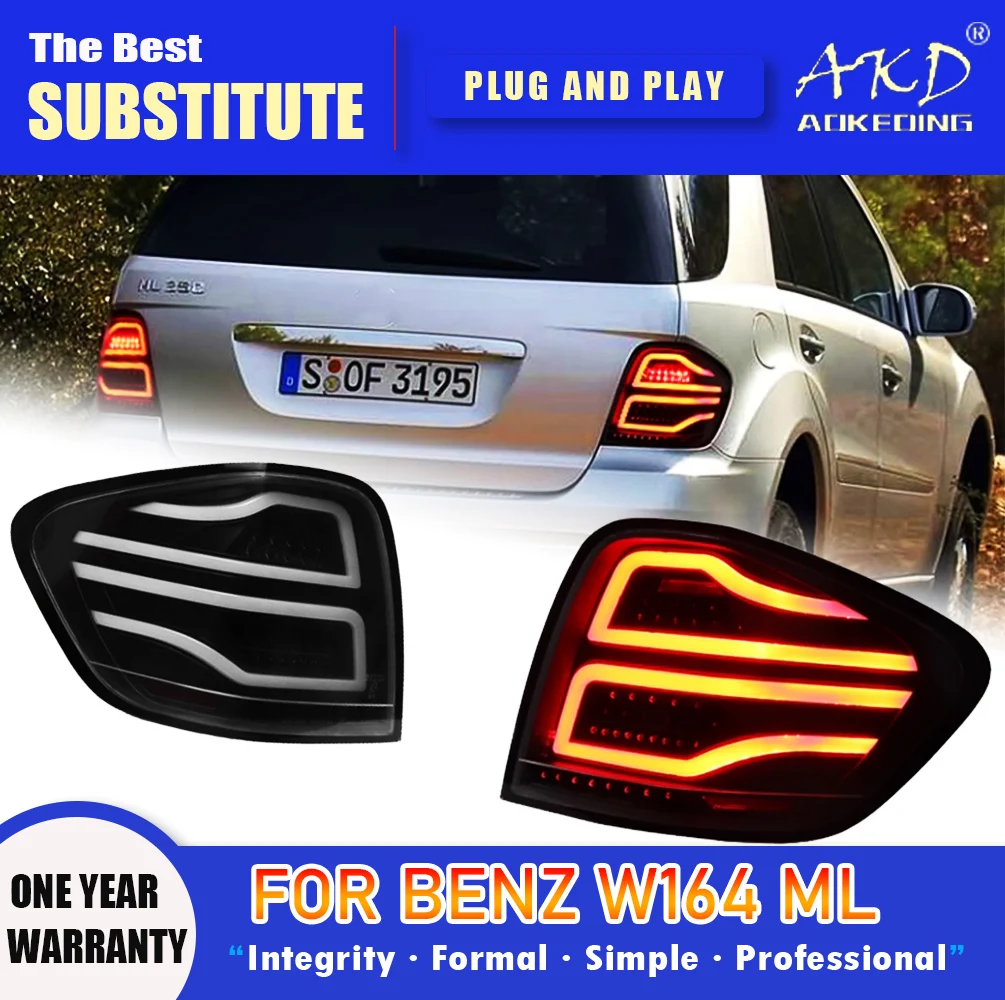 AKD Tail Lamp for Benz W164 LED Tail Light 2005-2011 ML320 ML350 ML450 ML500 Rear Fog Brake Turn Signal Automotive Accessories