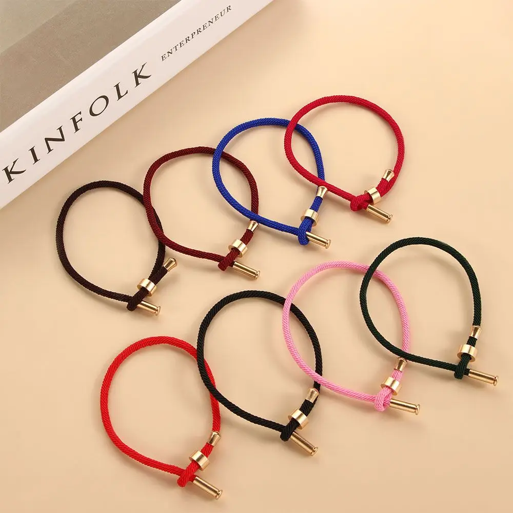 Gift Valentine's Day Women Men Rope Weaving Solid Color Waistbands Friendship Bangles Thread Couple Bracelets