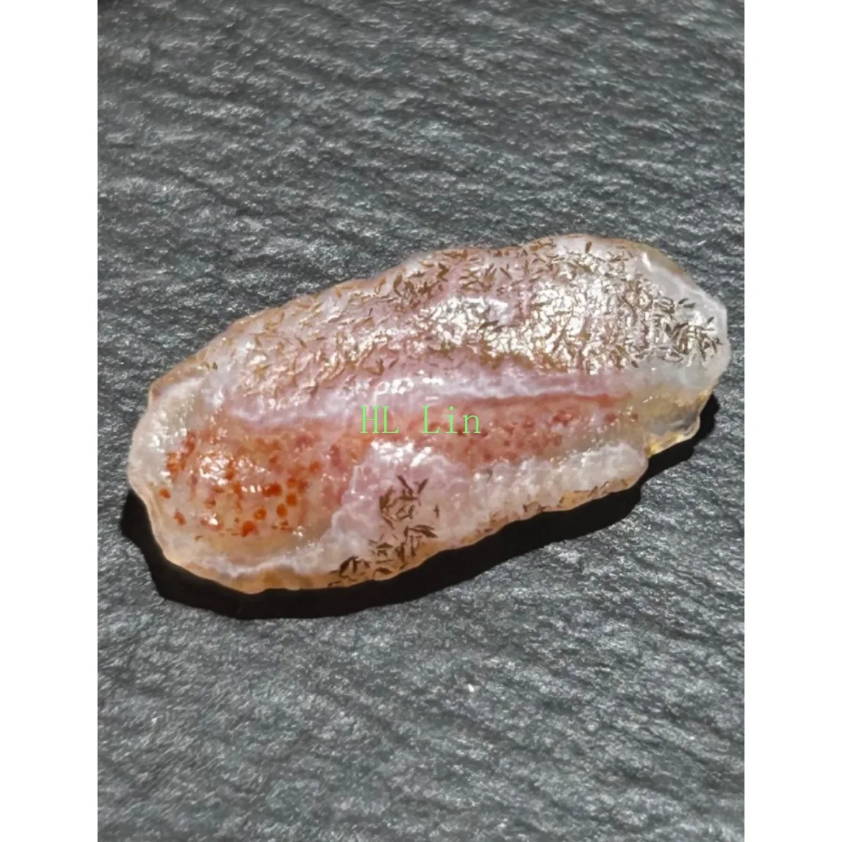 Earth Mined Candy Agate in Glass Vial, 10-15mm Natural Unpolished, Color Gradient, Birthday Gift Collection.Candy Agate
