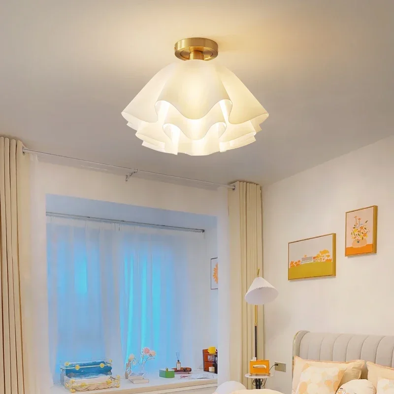 Modern Flower LED Chandeliers For Bedroom High Quality Ceiling Pendant Lamp Bar Living Room Bedroom Nordic Art Ceiling Light