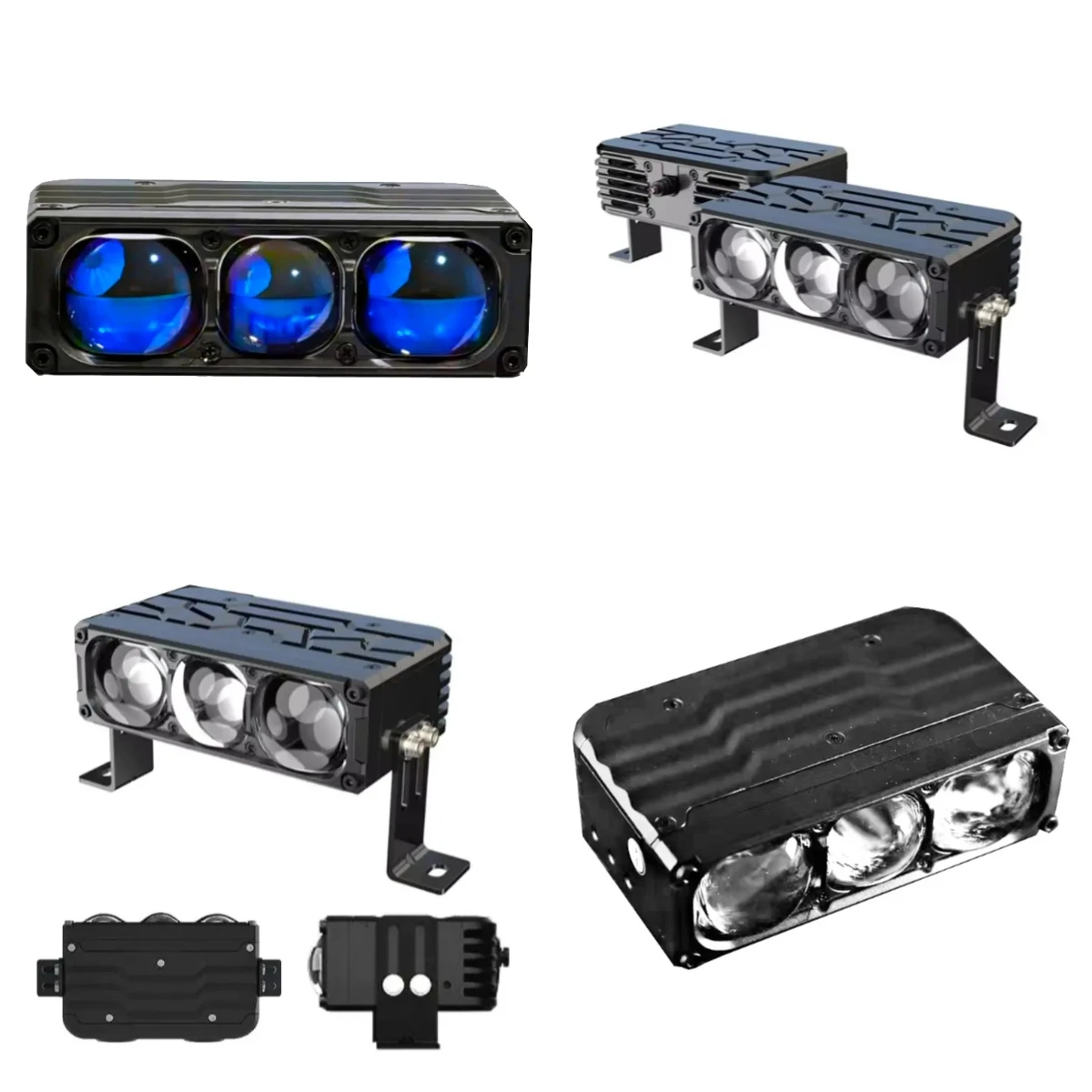 

Gold Seller unique Aozoom New 3LED 6000K Automotive Motorcycle External Drive Headlight 12v Spotlight Headlight