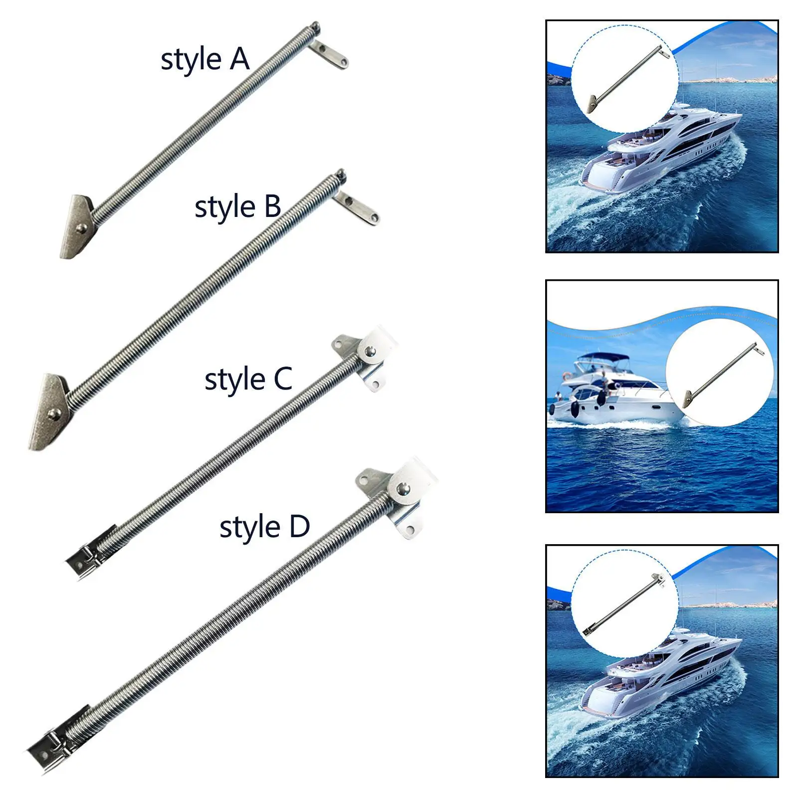 316 Stainless Steel Boat Hatch Spring Support Window Regulator Sturdy Door Strut for Yacht Marine Hatch and RV Camper Hardware