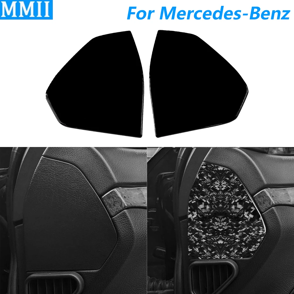 

For Mercedes-Benz E-Class W211 2003-2009 Piano Black Front Door Anti Collision Vent Panel Cover Trim Car Accessories Sticker