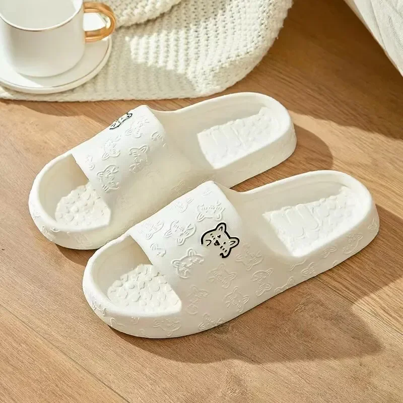 Cute Women Summer EVA Slippers Indoor Home Bath Non Slip Soft Wide Comfort Couple Slippers Unisex Outdoor Beach Flip Flops