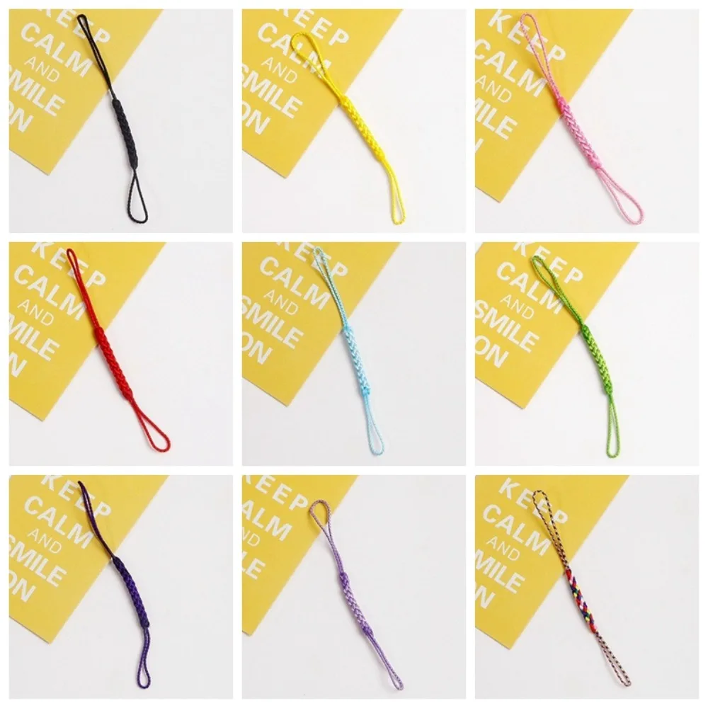 Hand Knitted Double Ended Rope Mobile Phone USB Gadget Key Lanyard DIY Creative Accessories Keychain Pendant Cord