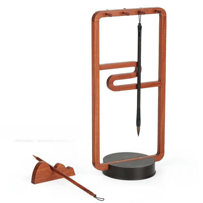 

Simple 7-needle brush hanging pen holder, rosewood brush holder, creative pen hanging four treasures of the study