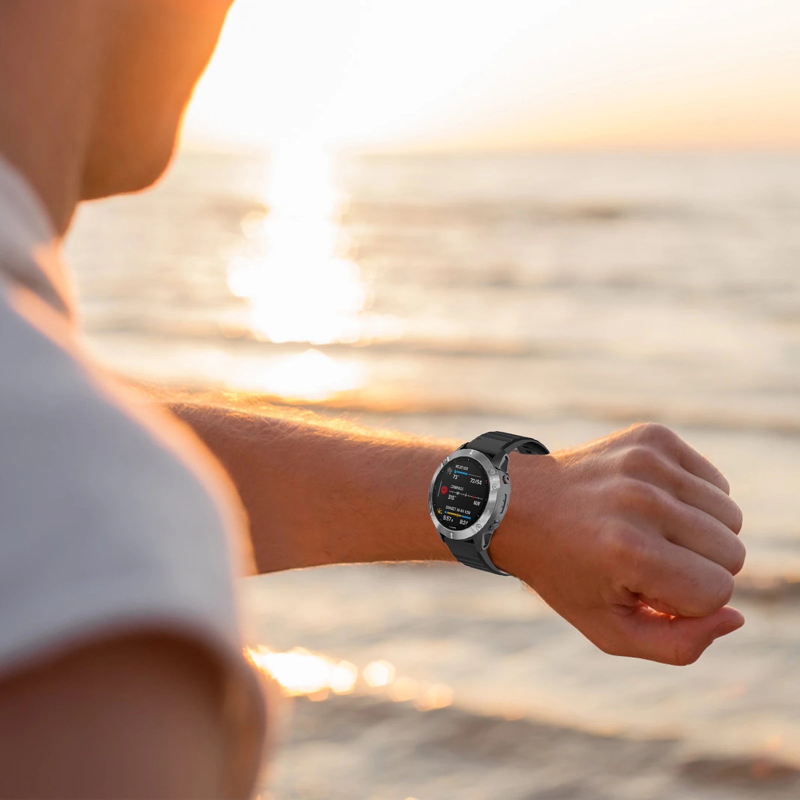 Ремешок силиконовый для Garmin Fenix 6X/ 6X Pro/5X/3 Fenix 6/6 Pro/5/5 Plus, 26 мм