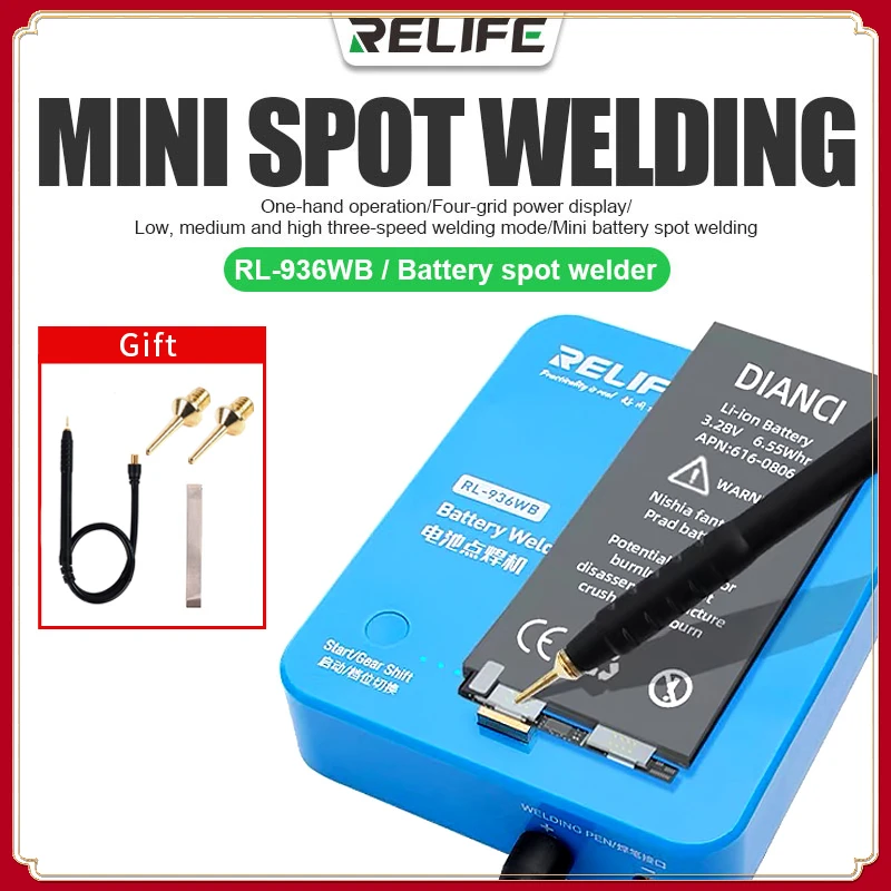 

RELIFE RL-936WB DIY Spot Welder Portable Mini Spot Welding Machine With Quick Release Pen Nickel Plate 18650 Battery Spot Welder