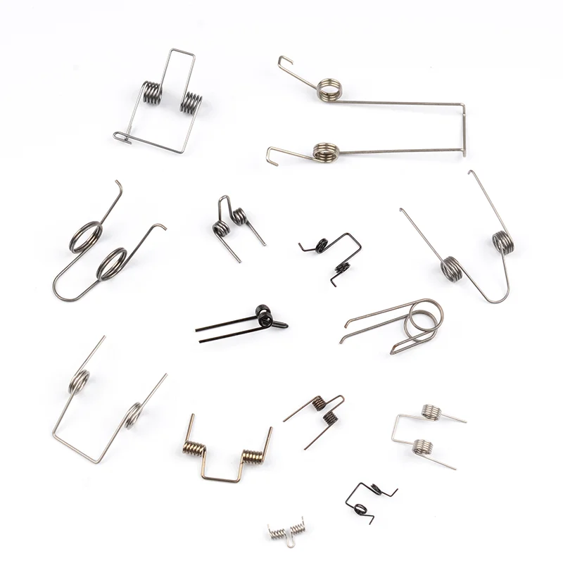 

5PCS Customized Wire 0.5mm Steel Mechanical Parts Double Torsion Spring