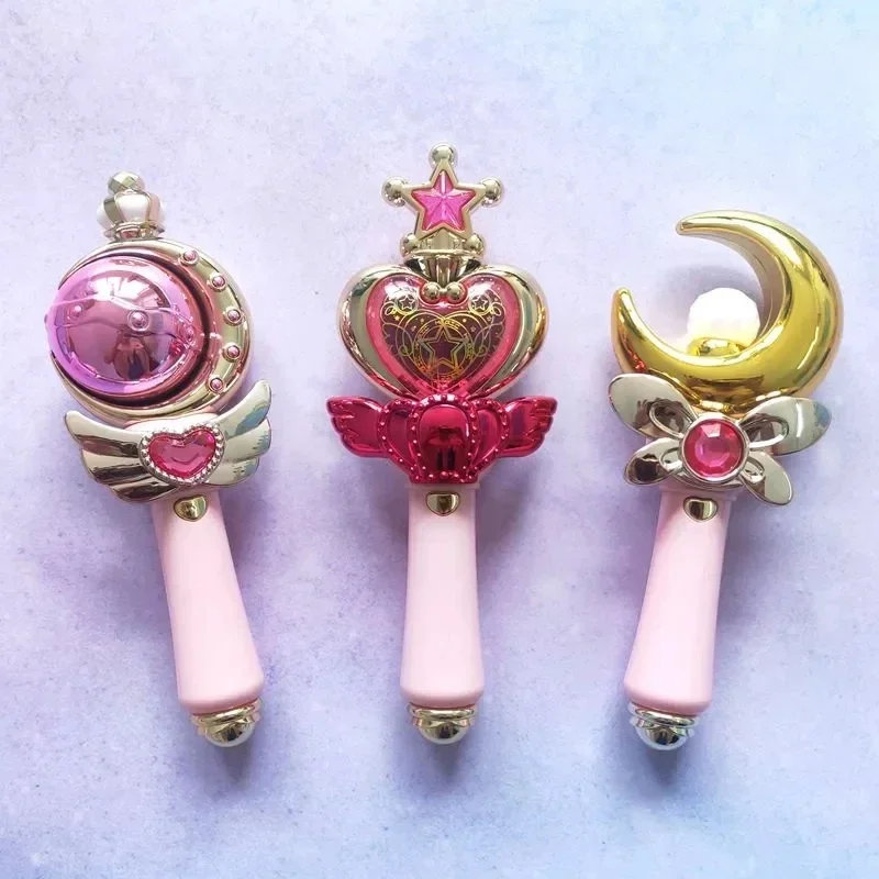 Anime Sailor Moon Magic Wand Cosplay Prop Accessories Ballpoint Pen Student Cute Action Toy Luminous Figures Toy For Girl Gifts