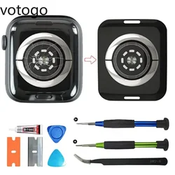 Replacement For Apple Watch Series 5 6 7 8 9 10 11 SE Ultra Battery Back Cover Glass Rear Door Frame Case Housing + Repair Kits