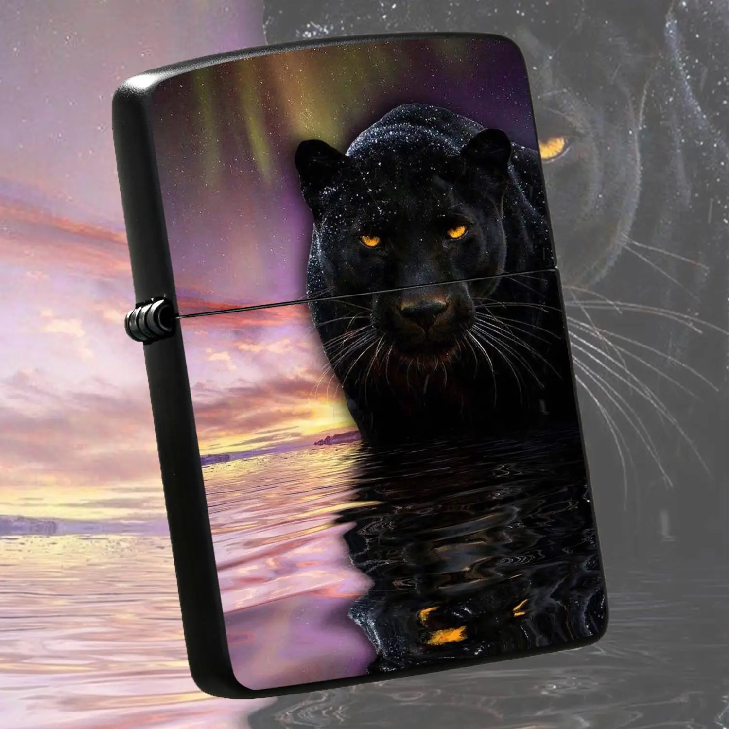 Creative Black Pantherlake Scene Lighter Stylish Atmospheric Art Themed Accessory Perfect For Daily Multi Scenarios Use Exquisite Portable Unique Decorative Item Great Thoughtful Gift Choice For Friends Family Fine Craf A Humorous And Inter