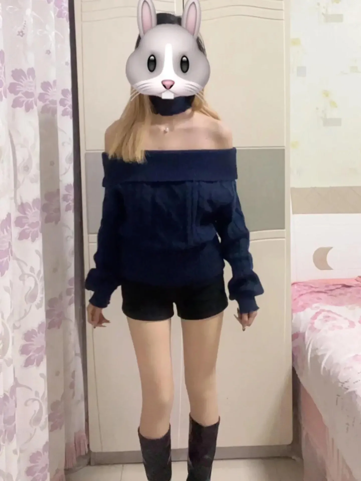 

Ele Korean Sle Women's Knitted Sweater Spring 2026 Slimming Soft Medium Weight Long Sve ort Length Color