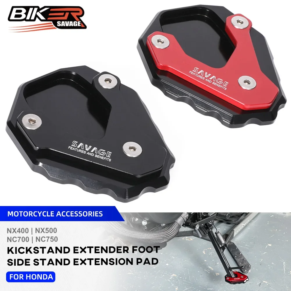 2024 For Honda NX400 500 Side Kickstand Extension Plate CB CBR 650 600 500 400 300 NC700 NC750 2002 Motorcycle Foot Pads Support