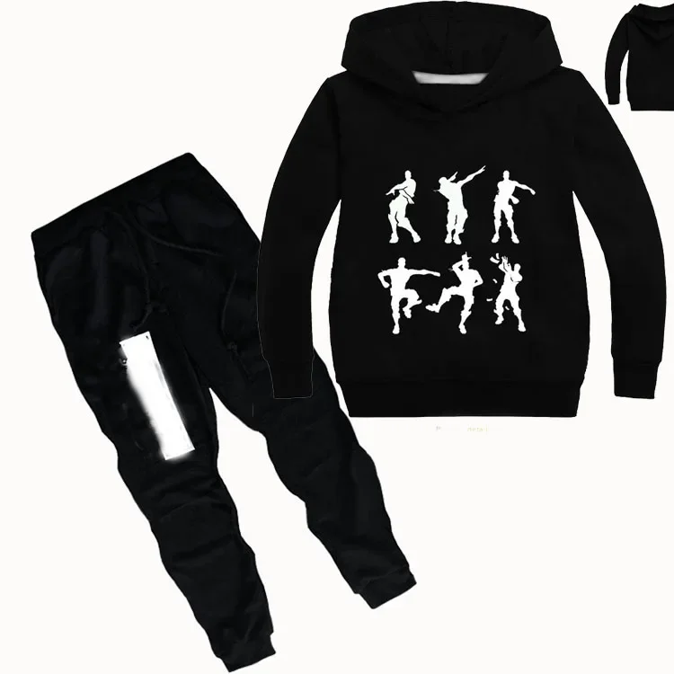 2-16Y Children Game Graphic Costume Baby Girls Clothing Set Kids Dabbing Hoodies + Trousers Pants 2pcs Set Toddler Boys Outfits