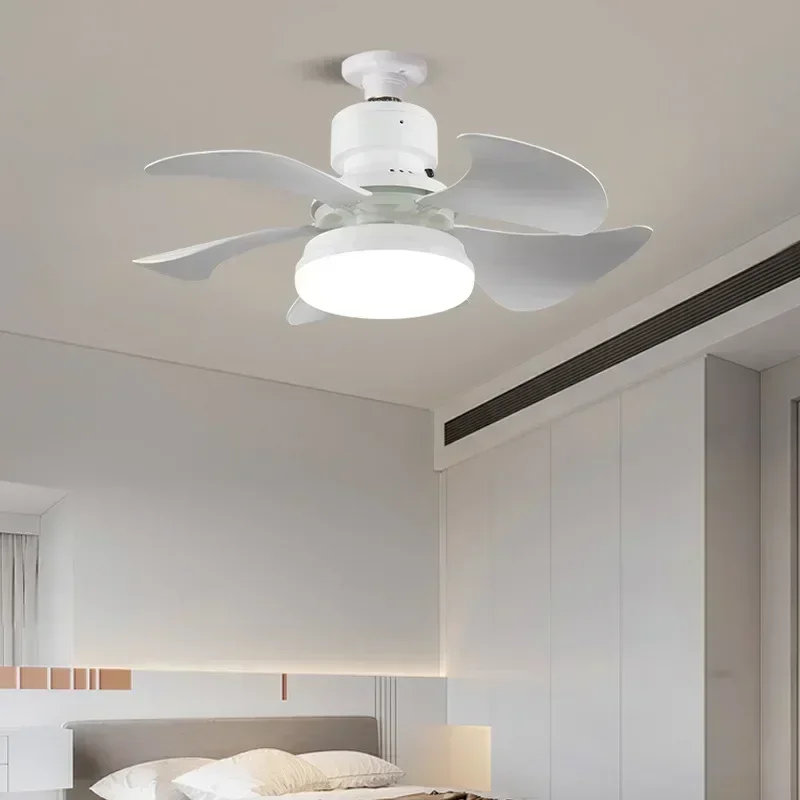 

Ceiling Fan Lights Led New E27 Fan Lamp Multifunctional Three-Color Dimming Bedroom Living Room Fan Lamp