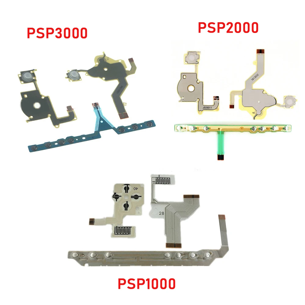 Replacement For Playstation PSP 1000/PSP 2000/PSP 3000 Left Right Buttons Controllers Ribon Flex Cable Repair Parts